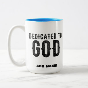BESTIMMT AUF GOTT-KUNSTBARE COOLE SCHWARZE TEXT ZWEIFARBIGE TASSE