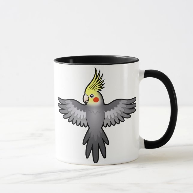 Bestimmt eine Vogel-Person (Cockatiel) Tasse (Rechts)