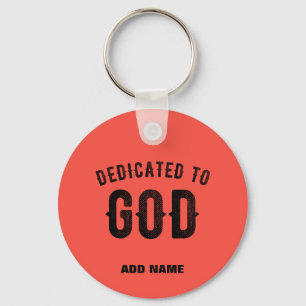 BESTIMMT FÜR GOD COOL RED ORANGE CUSTOM BLACK TEXT SCHLÜSSELANHÄNGER