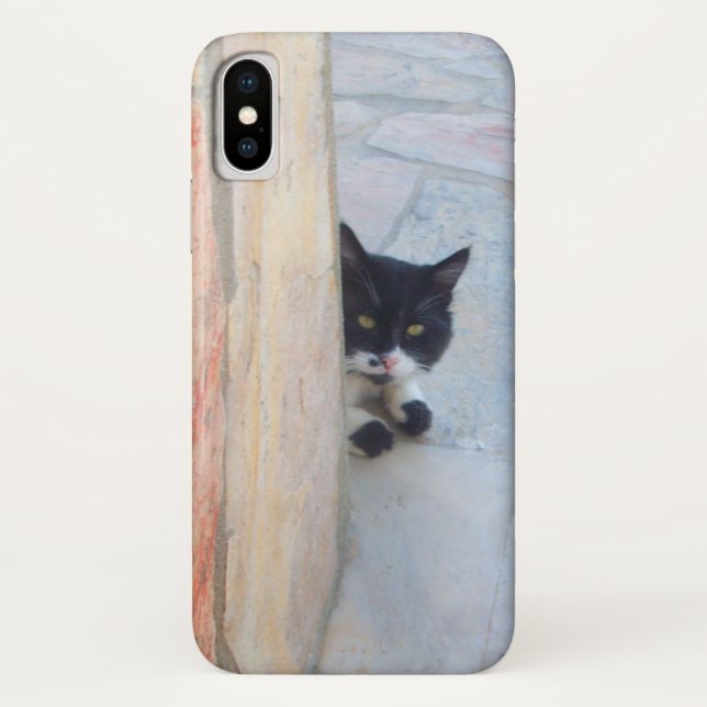 BESTIMMTE KATZE HINTER DER STEINWAND Case-Mate iPhone HÜLLE (Rückseite)