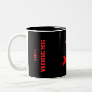 Bestimmter 'Nein' Personalisierter Warnbecher Zweifarbige Tasse