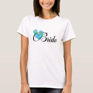 Bestimmungsort-Braut drehen Reinfall-Blau um T-Shirt