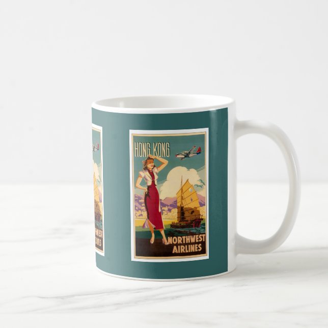 Bestimmungsort: Retro grafische Tasse Hongs Kong (Rechts)