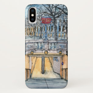 Bestimmungsorte Watercolor-Vintager Metro-Eingang Case-Mate iPhone Hülle