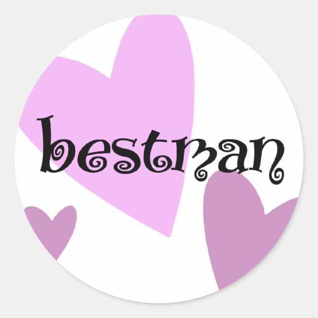 Bestman Runder Aufkleber (Vorderseite)