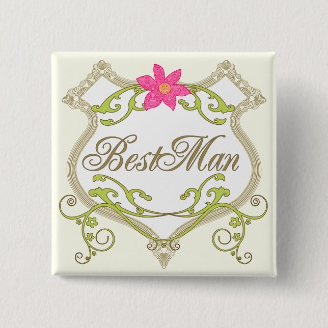 BestMan Wedding Abzeichen Button (Vorderseite)