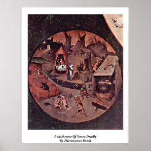 Bestrafung von sieben Toten durch Hieronymus Bosch Poster