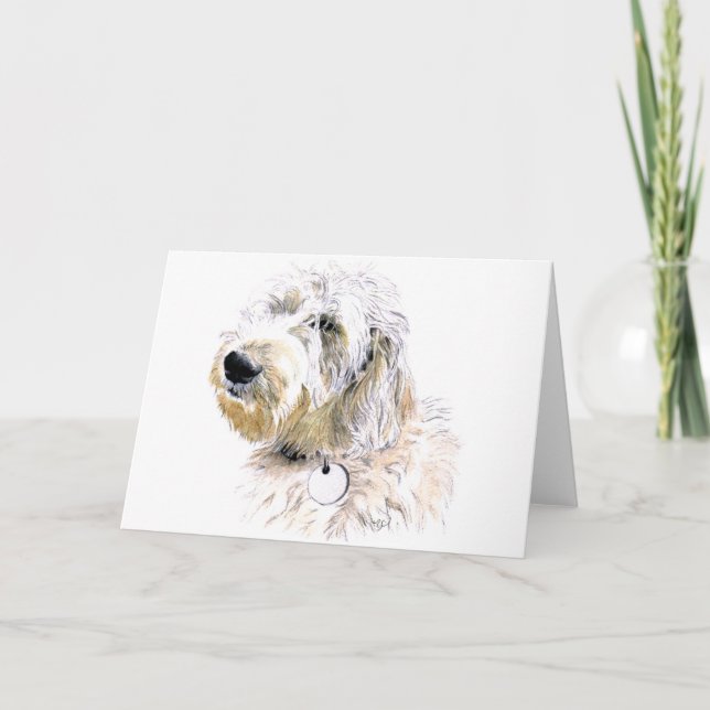 Bestreicht die Labradoodle Gruß-Karte mit Butter Karte (Vorderseite)