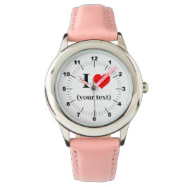 BESTSELLER! Kid's Ich ❤️ rosa rosa, rosa, rosa ros Armbanduhr