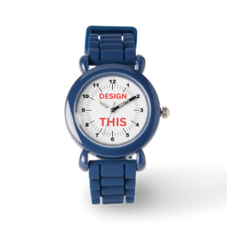 BESTSELLER! Kinderuhr - Personalisiert - Schwarze  Armbanduhr
