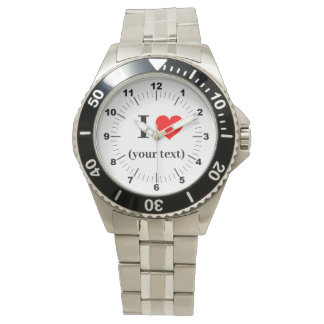 BESTSELLER! Men's I ❤️ Stainless Bracelet Watch Armbanduhr
