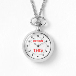 BESTSELLER! Silver Necklace Watch - Personalisiert Armbanduhr