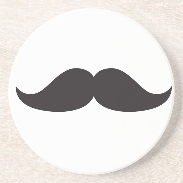 Bestselling Schnurrbart-Geschenk Stach Spaß Sandstein Untersetzer (Vorne)