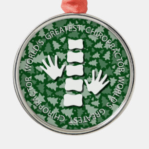 Bestste der Chiropraktor-{grüne} Verzierung der Ornament Aus Metall
