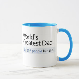 Bestste der Vater-Tasse Facebook Welt Tasse