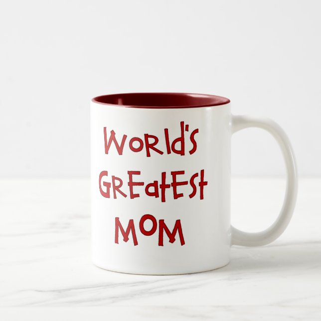Bestste die Mama-Tasse der Welt Zweifarbige Tasse (Rechts)