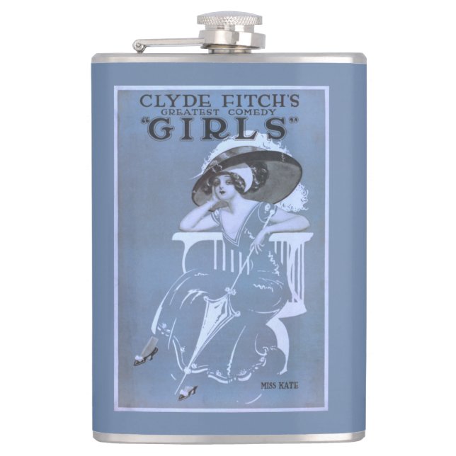 Bestste Komödie Clydes Fitchs, "Mädchen-" Theater Flachmann (Vorderseite)