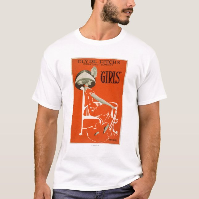 Bestste Komödie Clydes Fitchs, "Mädchen-" Theater T-Shirt (Vorderseite)