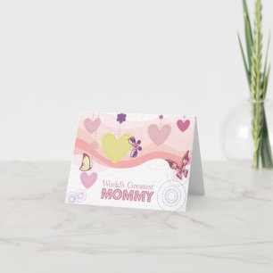 Bestste Mamakarte der süße Schmetterlingsherzwelt Karte