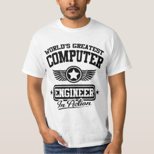 Bestster Computertechniker der Welt in der Aktion T-Shirt