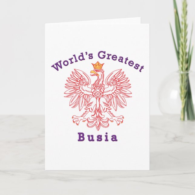 Bestster das Busia der Welt Adler Karte (Vorderseite)