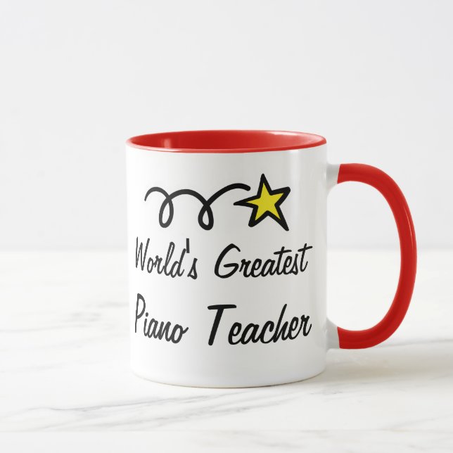 Bestster das Klavier-Lehrer der Welt - Tasse (Rechts)