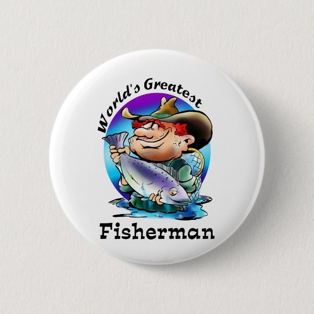 Bestster der Fischer-Gang der Welt Button (Vorderseite)