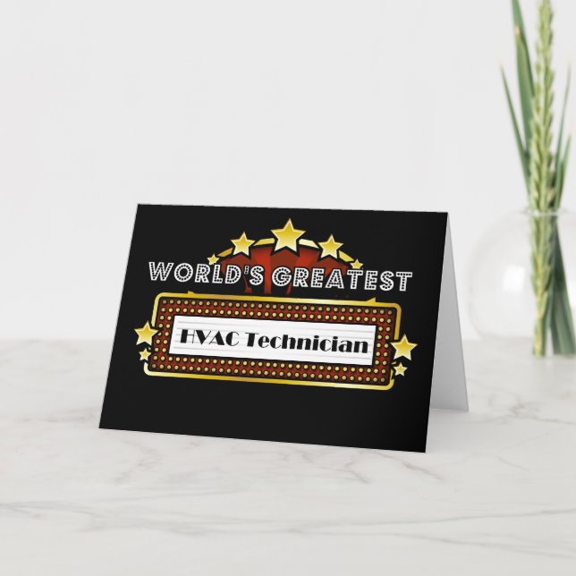 Bestster der HVAC-Techniker der Welt Karte (Vorderseite)