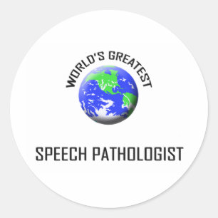 Bestster die Sprache-Pathologe der Welt Runder Aufkleber