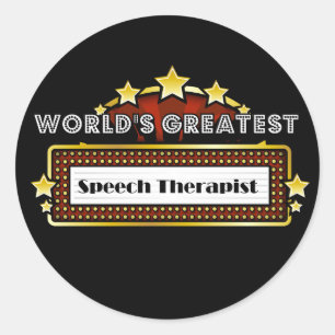 Bestster die Sprache-Therapeut der Welt Runder Aufkleber