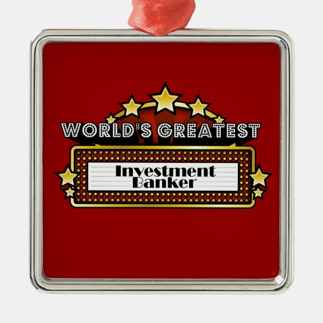 Bestster Investmentbanker der Welt Silbernes Ornament (Vorne)