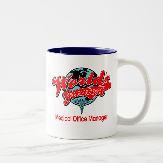 Bestster medizinischer Bürovorsteher der Welt Zweifarbige Tasse (Rechts)