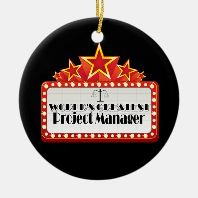 Bestster Projektleiter der Welt Keramik Ornament (Vorne)