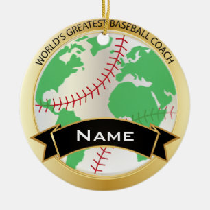 Bestster Text der Welt des Baseballtrainer- DIY Keramikornament