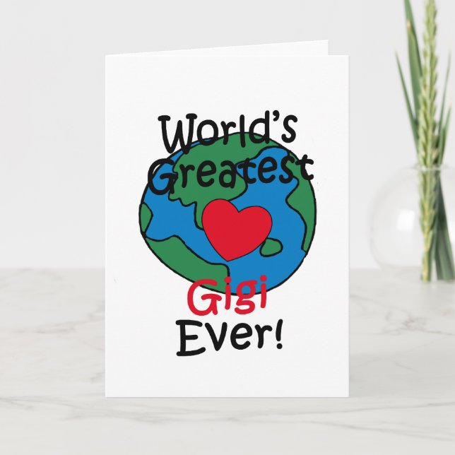 Beststes das Gigi der Welt Herz Karte (Vorderseite)