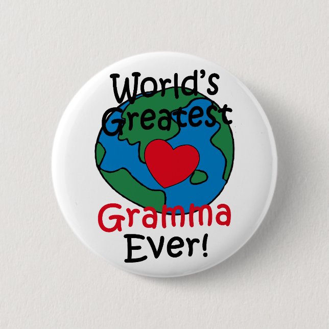 Beststes das Gramma der Welt Herz Button (Vorderseite)