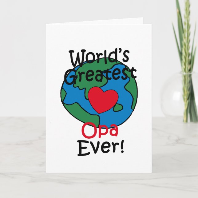 Beststes das Opa der Welt Herz Karte (Vorderseite)