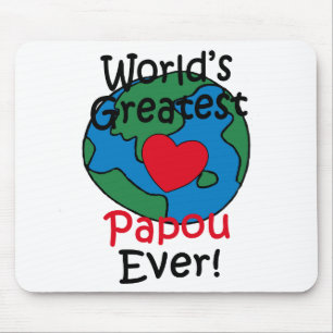Beststes das Papou der Welt Herz Mousepad