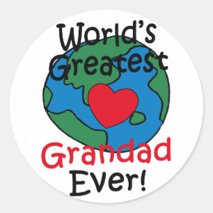 Beststes der Grandad-Herz der Welt Runder Aufkleber