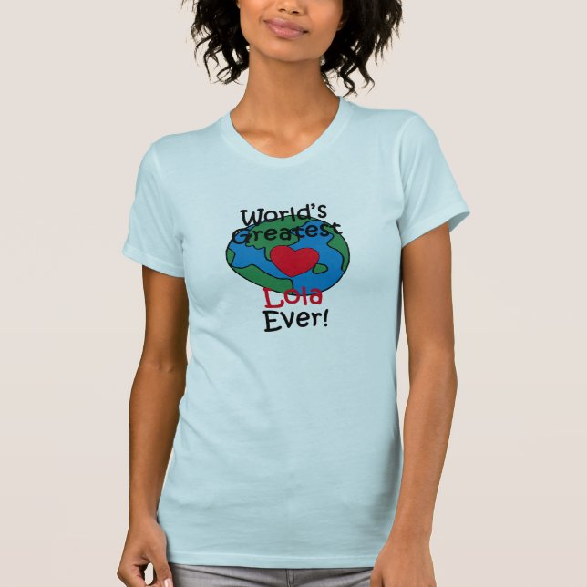 Beststes der Lola der Welt Herz T-Shirt (Vorderseite)