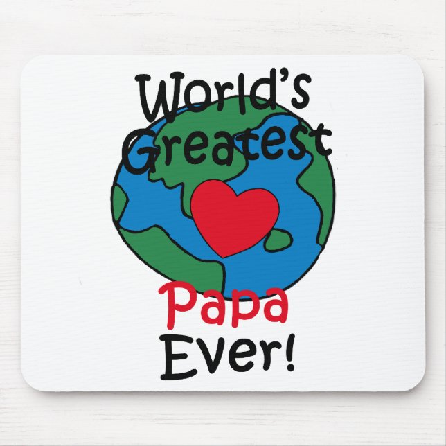 Beststes der Papa-Herz der Welt Mousepad (Vorne)