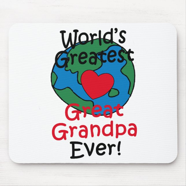 Beststes großes der Großvater-Herz der Welt Mousepad (Vorne)