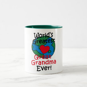 Beststes großes die Großmutter-Herz der Welt Zweifarbige Tasse