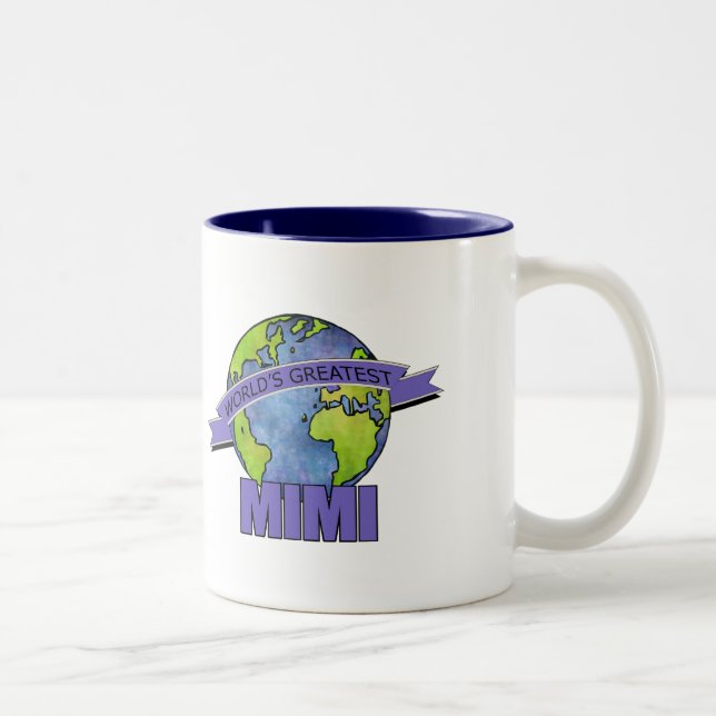 Beststes Mimi der Welt Zweifarbige Tasse (Rechts)