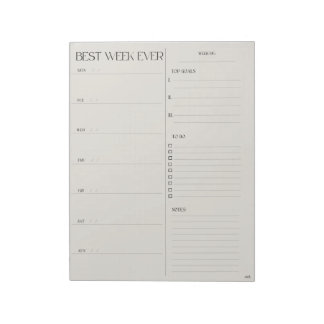 Bestwochenplaner - MONDAY START Notizblock