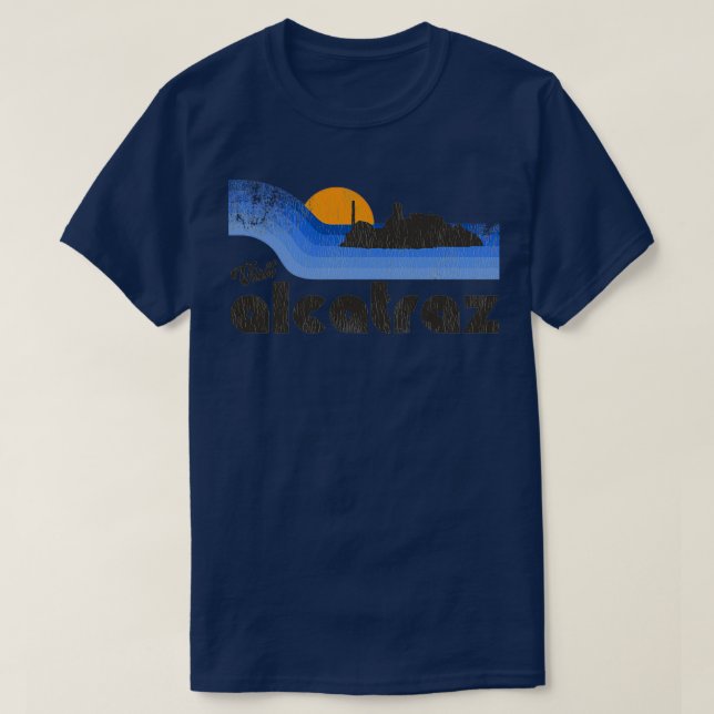 Besuch Alcatraz Gefängnis Retro Tourist Souvenir T-Shirt (Design vorne)