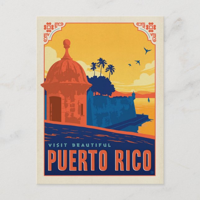 Besuch Beautiful Puerto Rico Postkarte (Vorderseite)