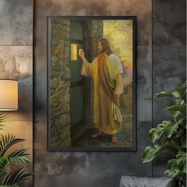 Besuch bei Morgengrauen Jesus klopfen an einer rus Leinwanddruck (Von Creator hochgeladen)
