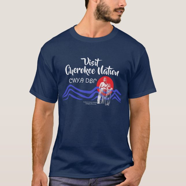 Besuch Cherokee Nation übergroßen T - Shirt (Vorderseite)