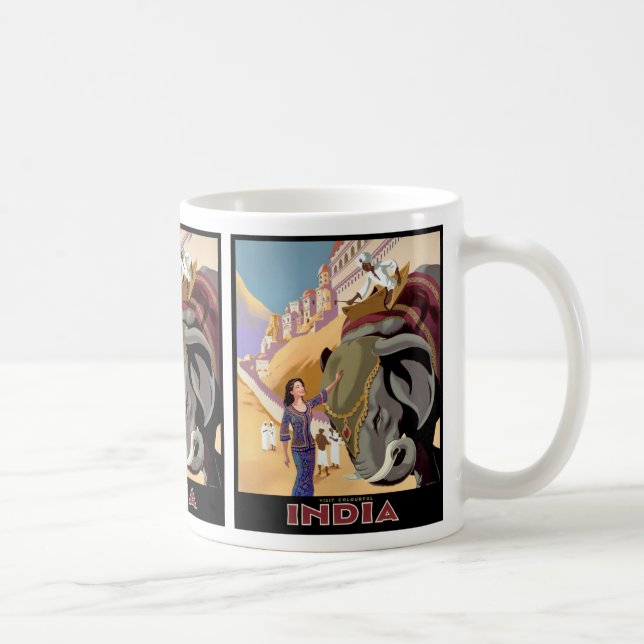 Besuch Colorful India Kaffeetasse (Rechts)